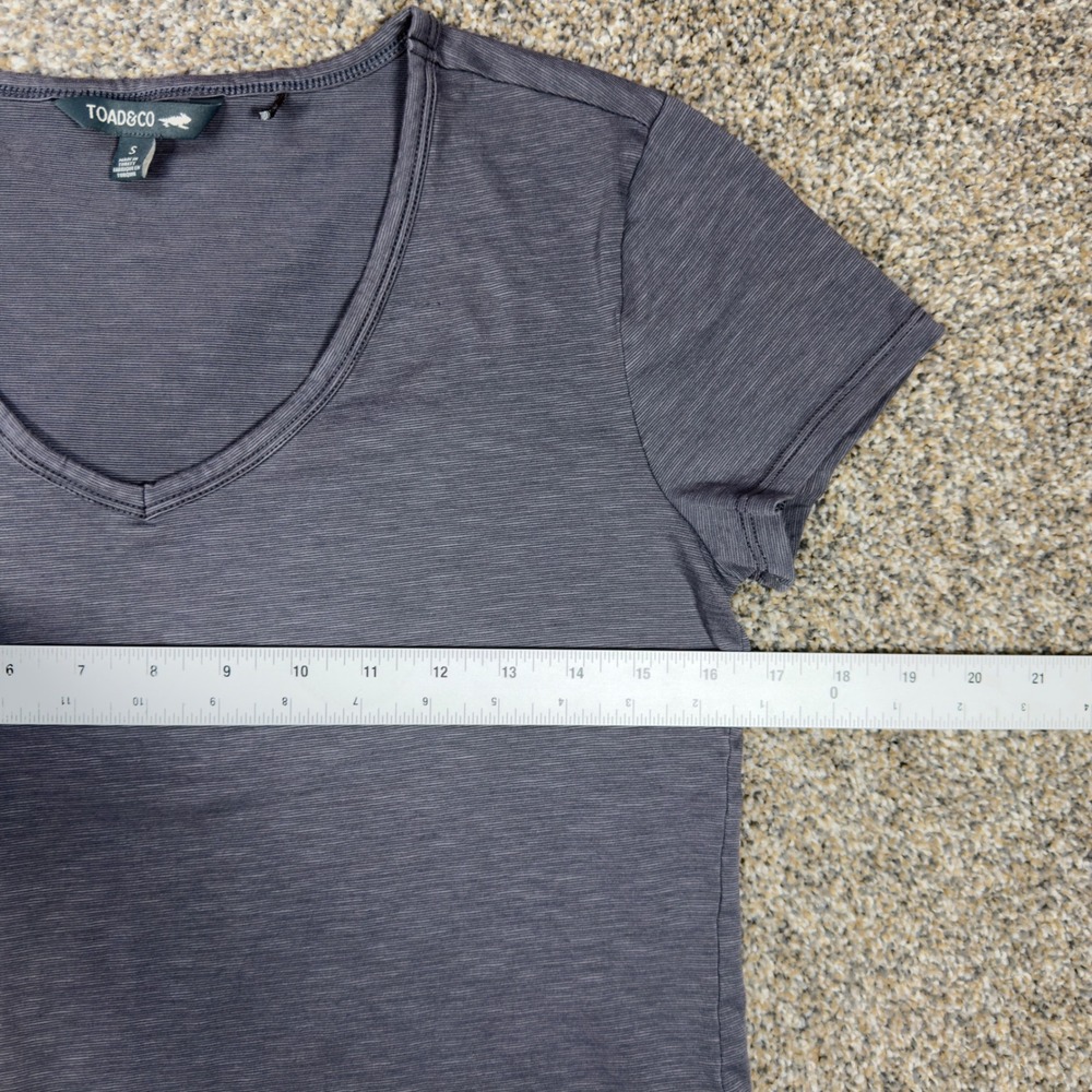 Toad&Co Womens Small V-Neck T-Shirt Bundle 3 Pack Gray Charcoal Navy Slub Knit - Picture 6 of 16